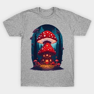 Illustration of big red mushroom house T-Shirt